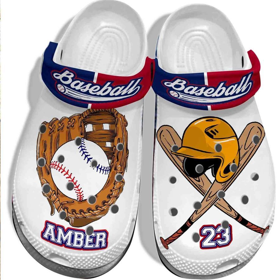 Personalized Player Baseball Equipment Crocs Crocband Clogs