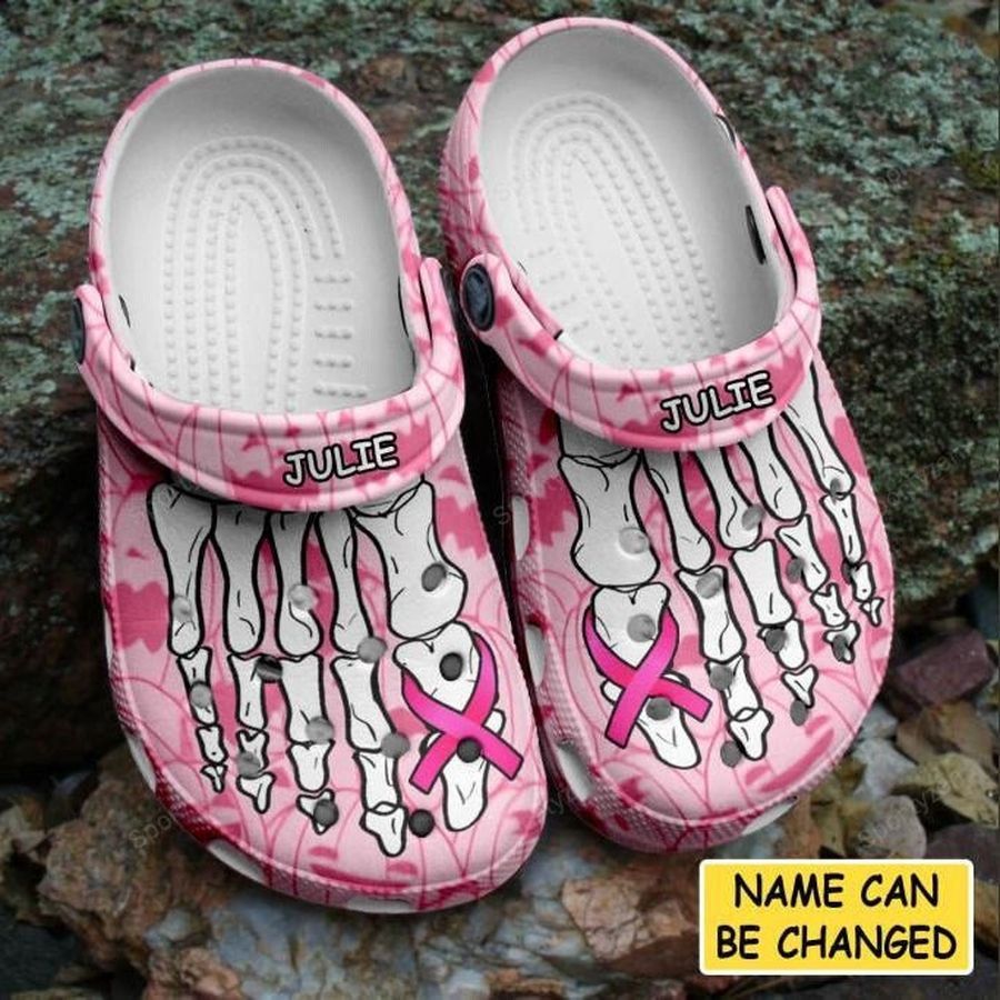 Personalized Skeleton Breast Cancer Crocs Crocband #Dh