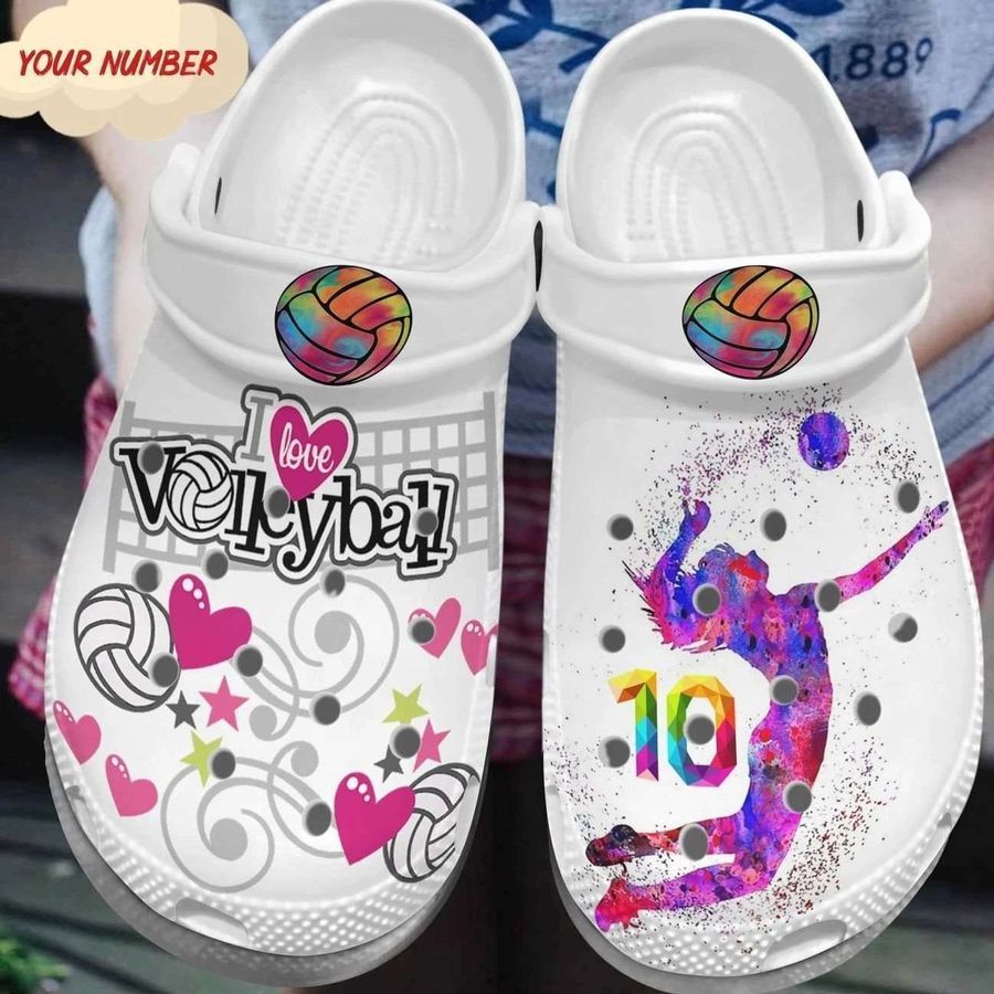Personalized Volleyball Crocs Crocband Clogs