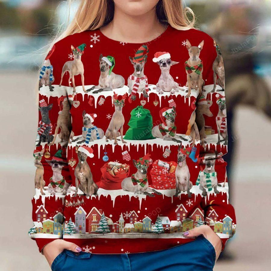 Peruvian Hairless Dog Ugly Christmas Sweater All Over Print Sweatshirt