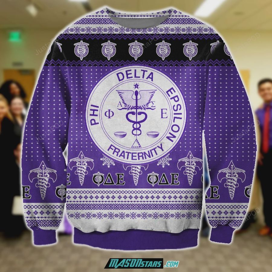 Phi Delta Epsilon 3D Print Ugly Christmas Sweater Ugly Sweater