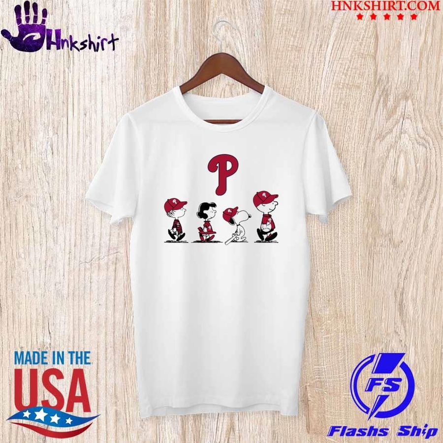 Philadedelphia Phillies Logo Snoopy and Peanuts Characters Players Shirt