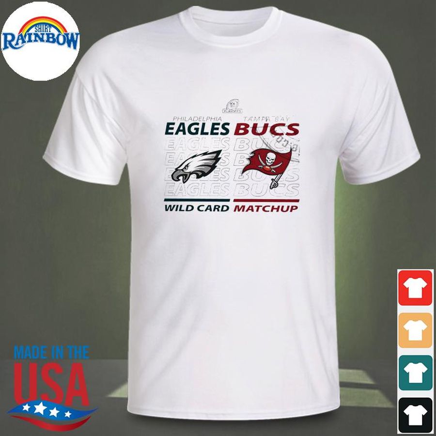 Philadelphia eagles vs tampa bay buccaneers 2022 nfl wild card matchup shirt
