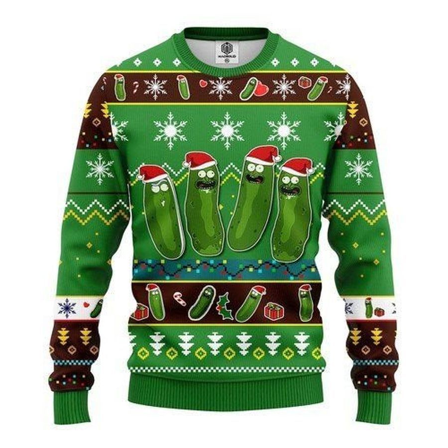 Pickle Rick  Rick And Morty Ugly Christmas Sweater All