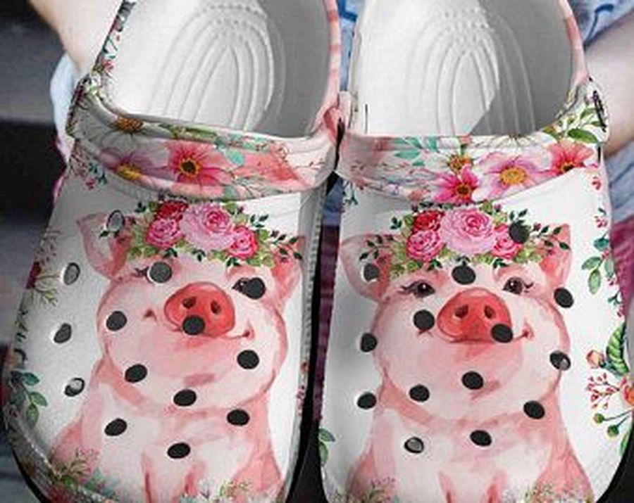 Pig Flowers Crocs Crocband Clog Clog Comfortable For Mens And Womens Classic Clog Water Shoes Comfortable