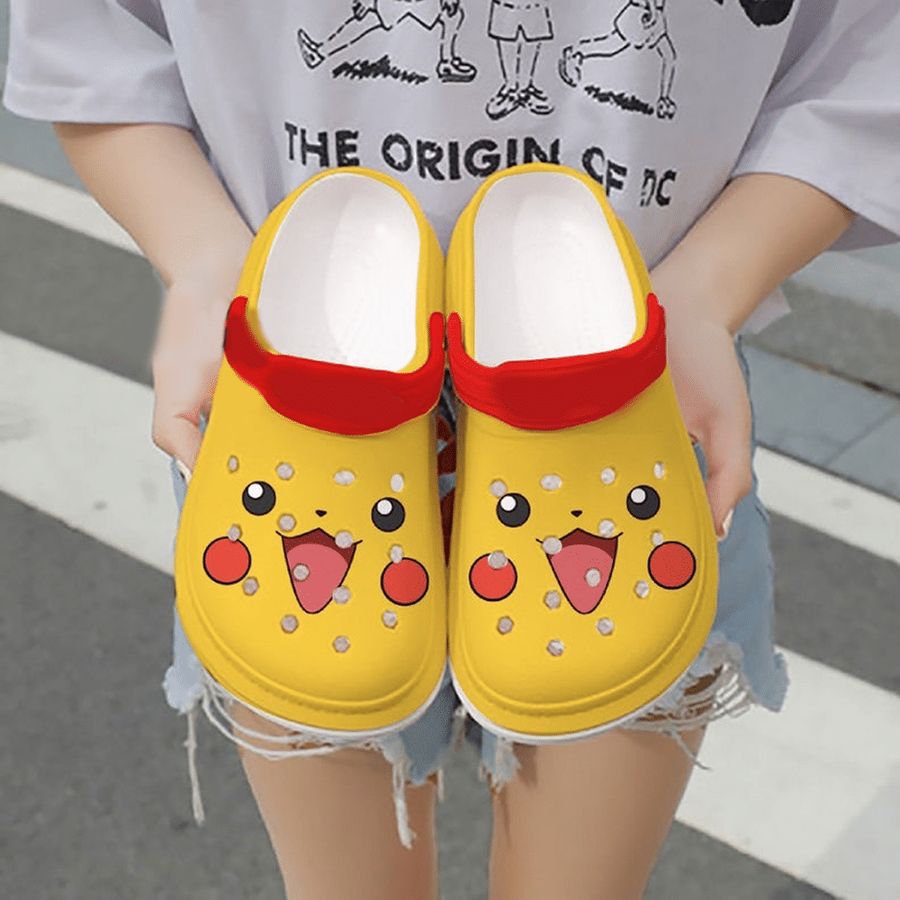 Pikachu 2 Gift For Fan Classic Water Rubber Crocs Crocband Clogs, Comfy Footwear