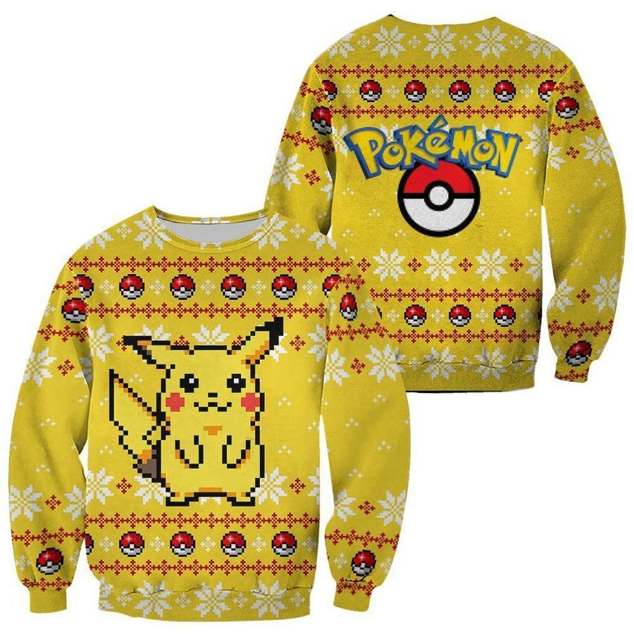 Pikachu Pokemon Ugly Christmas Sweater  Xmas Gift