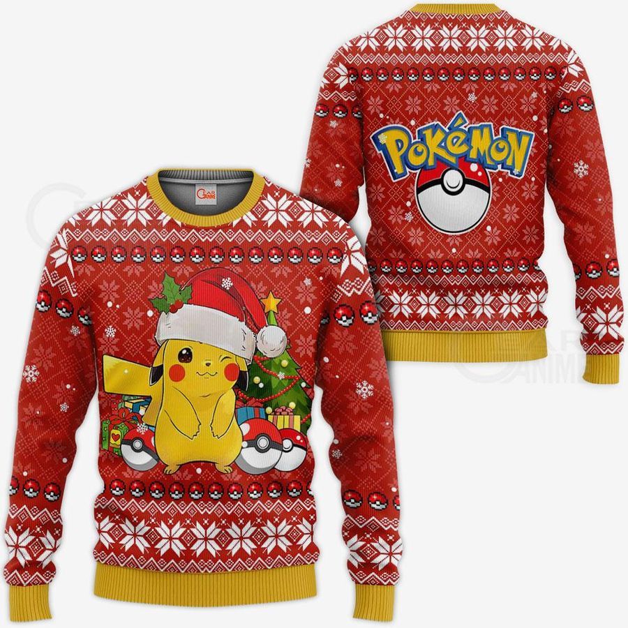 Pikachu Ugly Christmas Sweater Pokemon Anime Xmas Gift