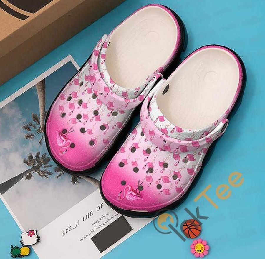 Pink Flamingo Crocs Crocband Clog Comfortable For Mens Womens Classic Clog Water Shoes