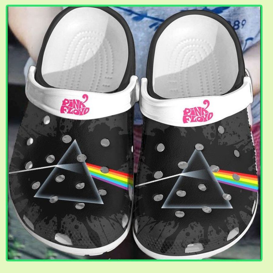 Pink Floyd The Dark Side Of The Moon Gift For Fan Classic Water Rubber Crocs Crocband Clogs, Comfy Footwear