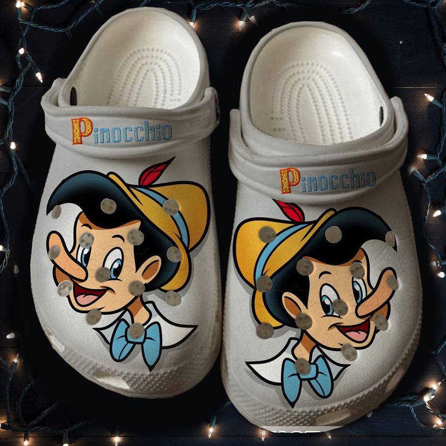 Pinocchio Gift For Fan Classic Water Rubber Crocs Crocband Clogs, Comfy Footwear