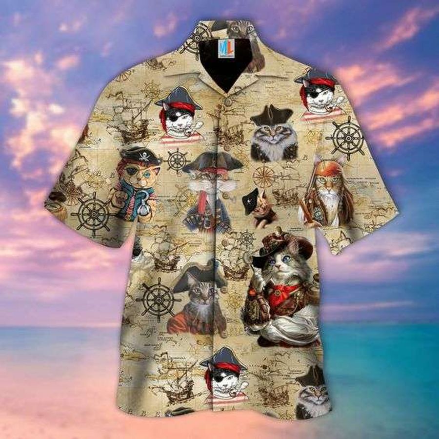 Pirate Cat Unisex Hawaiian Shirt