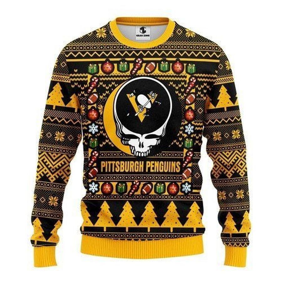 Pittsburgh Penguins Grateful Dead For Unisex Ugly Christmas Sweater All