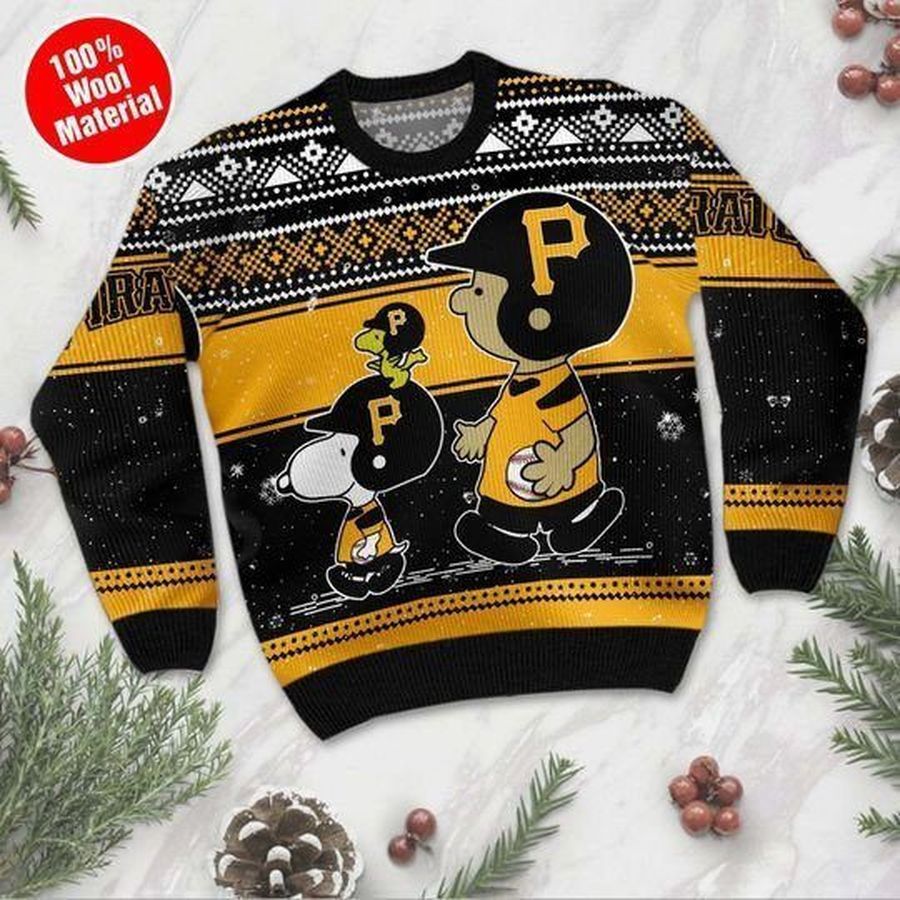 Pittsburgh Pirates Charlie Brown And Snoopy Ugly Christmas Sweater All
