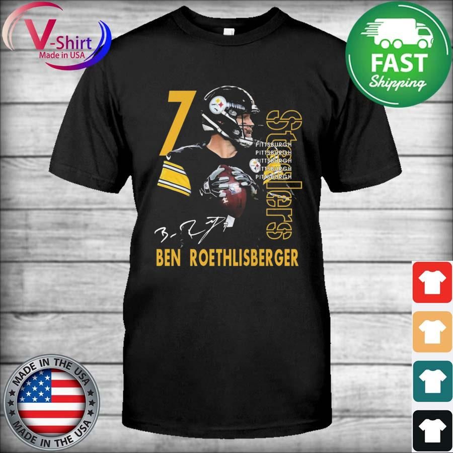Pittsburgh Steelers Ben Roethlisberger 7 Signatures Shirt