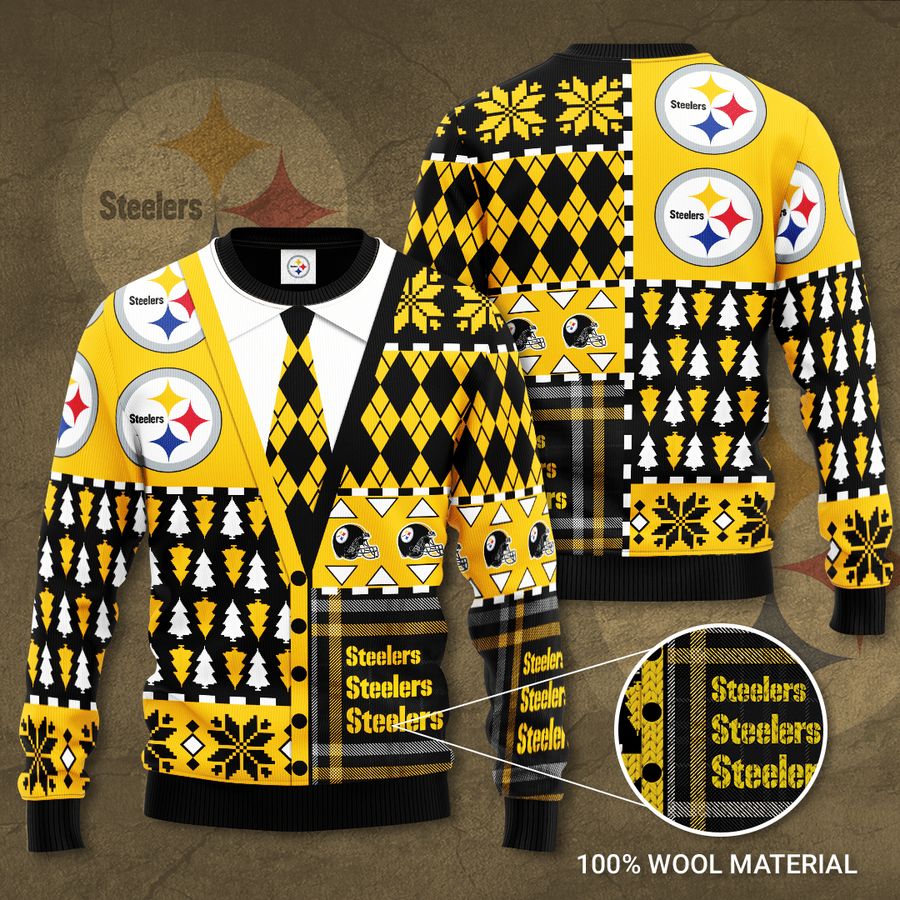 Pittsburgh Steelers gilet caravet Christmas Ugly Sweater