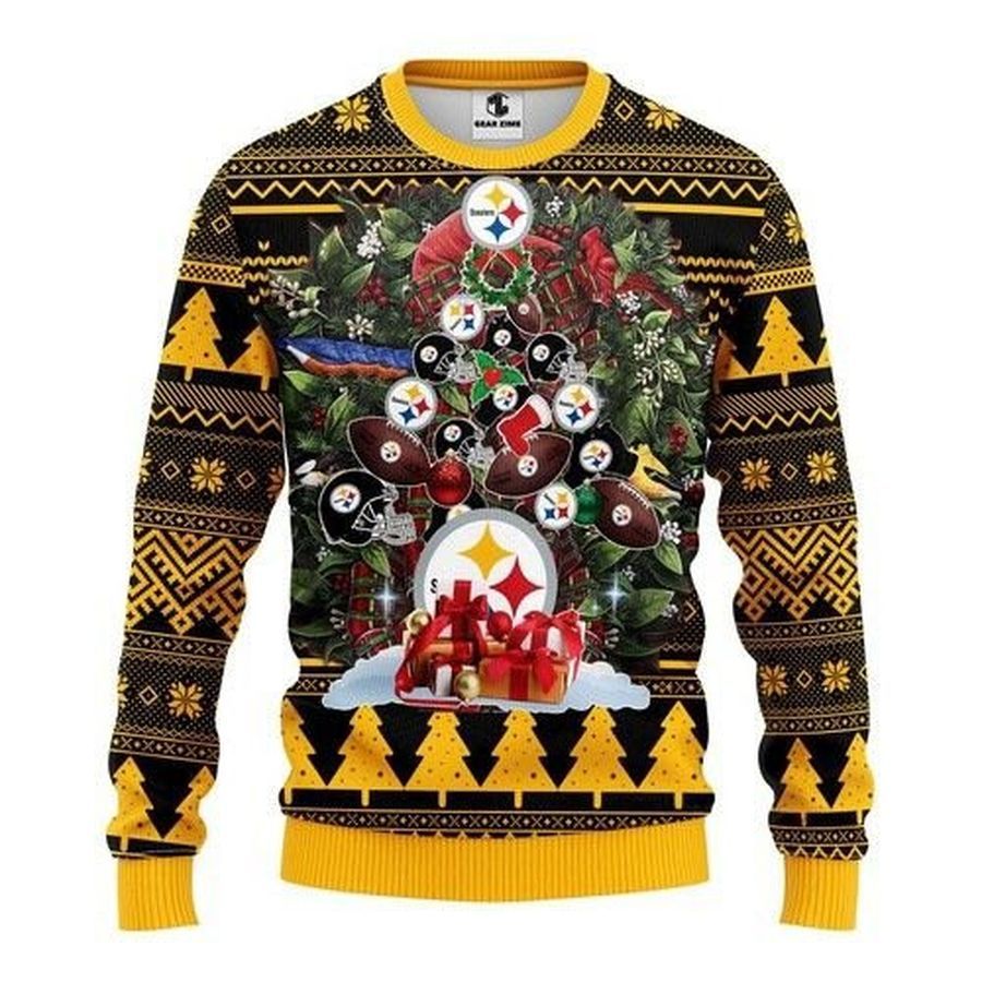 Pittsburgh Steelers Tree Christmas For Fans Ugly Christmas Sweater All