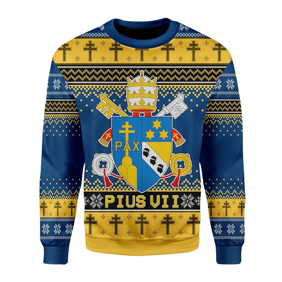 Pius VII Coat of Arms Ugly Sweater Ugly Sweater Christmas.png