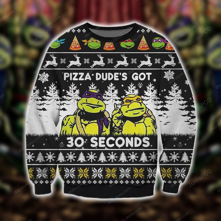 Pizza Dudes Got 30 Seconds Knitting Pattern Ugly Sweater, Ugly Sweater, Christmas Sweaters, Hoodie, Sweater