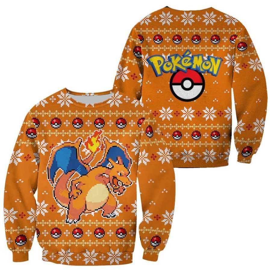 Pokemon Charizard Ugly Christmas Sweater  Xmas Gift