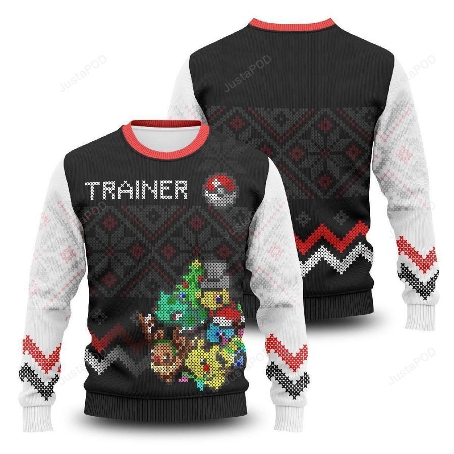 Pokemon League Ugly Christmas Sweater All Over Print Sweatshirt Ugly