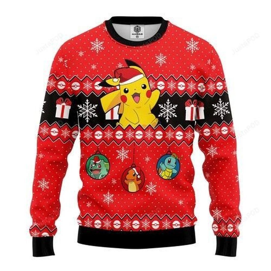 Pokemon Pikachu Ugly Christmas Sweater All Over Print Sweatshirt Ugly