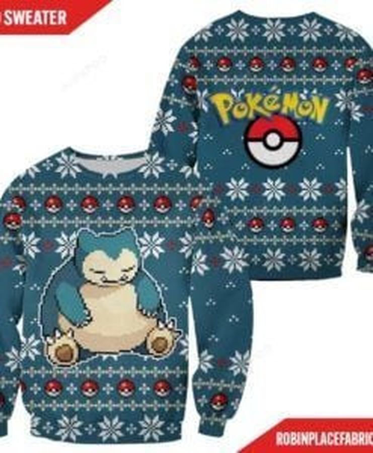 Pokemon Snorlax Ugly Christmas Sweater All Over Print Sweatshirt Ugly