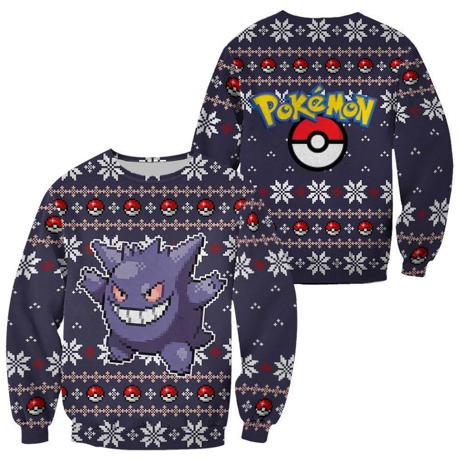 Pokemon Ugly Christmas Sweater Gengar Xmas Gift