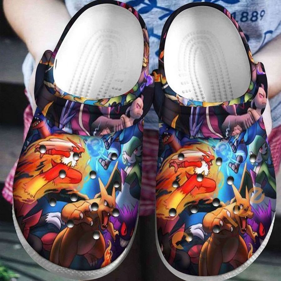 Pokken Tournament Gift For Fan Rubber Crocs Crocband Clogs Comfy Footwear Tl97