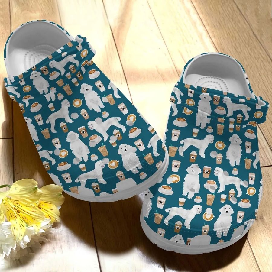 Poodle Personalize Clog Custom Crocs Fashionstyle Comfortable For Women Men Kid Print 3D Whitesole Poodle And Coffee