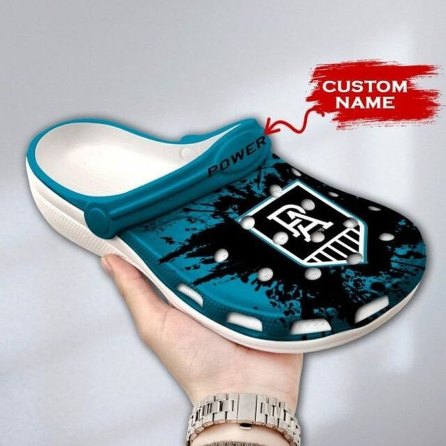 Port Adelaide Power Custom Name Crocs Crocband Clog Comfortable Water Shoes