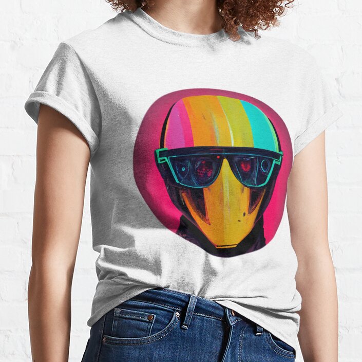 Portrait of a hipster wearing sunglasses. Hipster in sunglasses. Classic T-Shirt