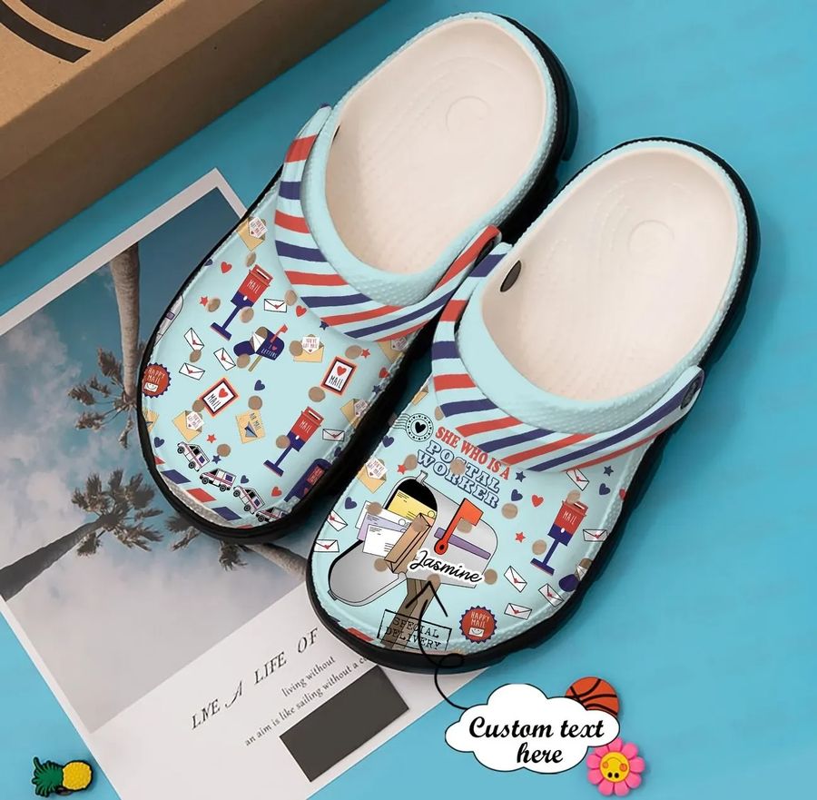 Postal Worker Personalized Clog Custom Crocs Comfortablefashion Style Comfortable For Women Men Kid Print 3D She Is A Postal Worker