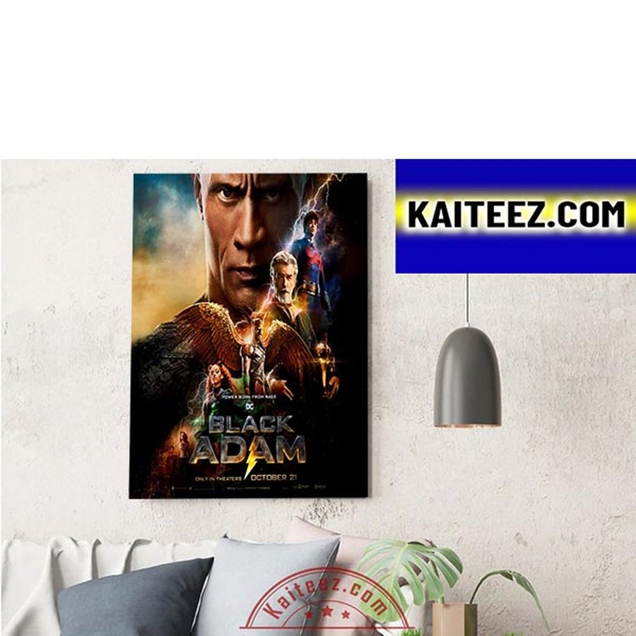 Power Born From Rage DC Comics Black Adam Decorations Poster Canvas Home Decor Poster Canvas