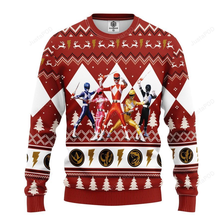 Power Ranger Red Ugly Christmas Sweater All Over Print Sweatshirt