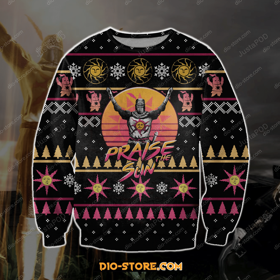Praise The Sun 3d Print Ugly Christmas Sweater Ugly Sweater.png