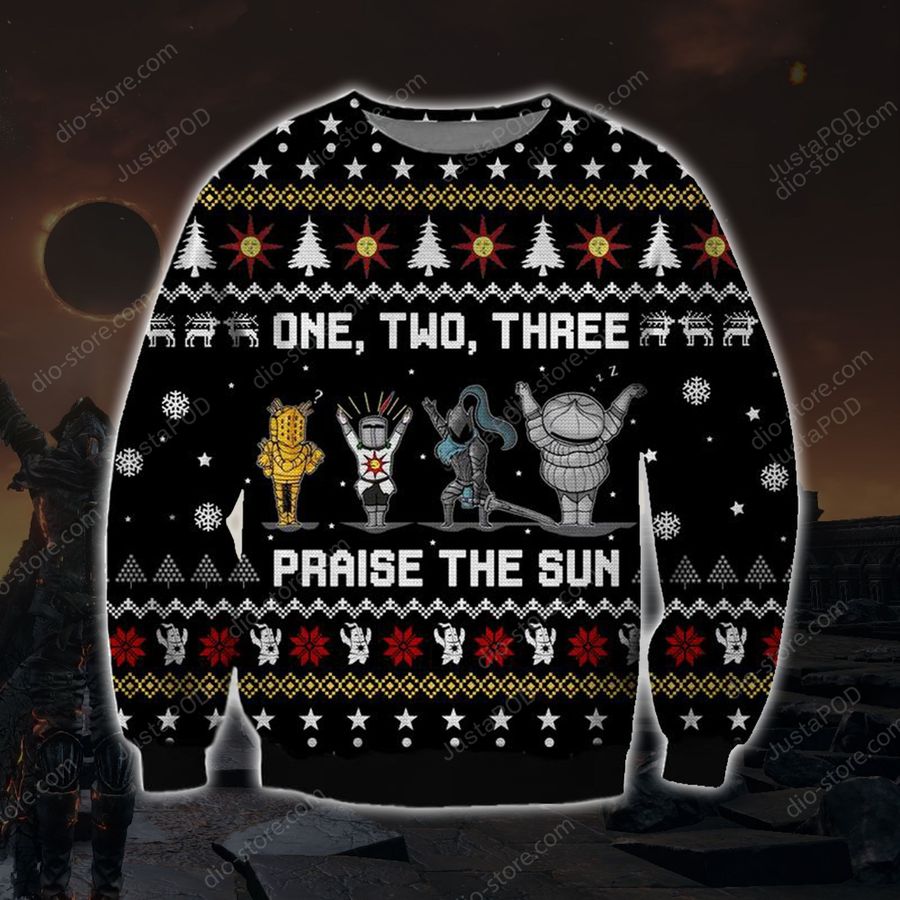 Praise The Sun Knitting Pattern 3d Print Ugly Sweater, Ugly Sweater, Christmas Sweaters, Hoodie, Sweater