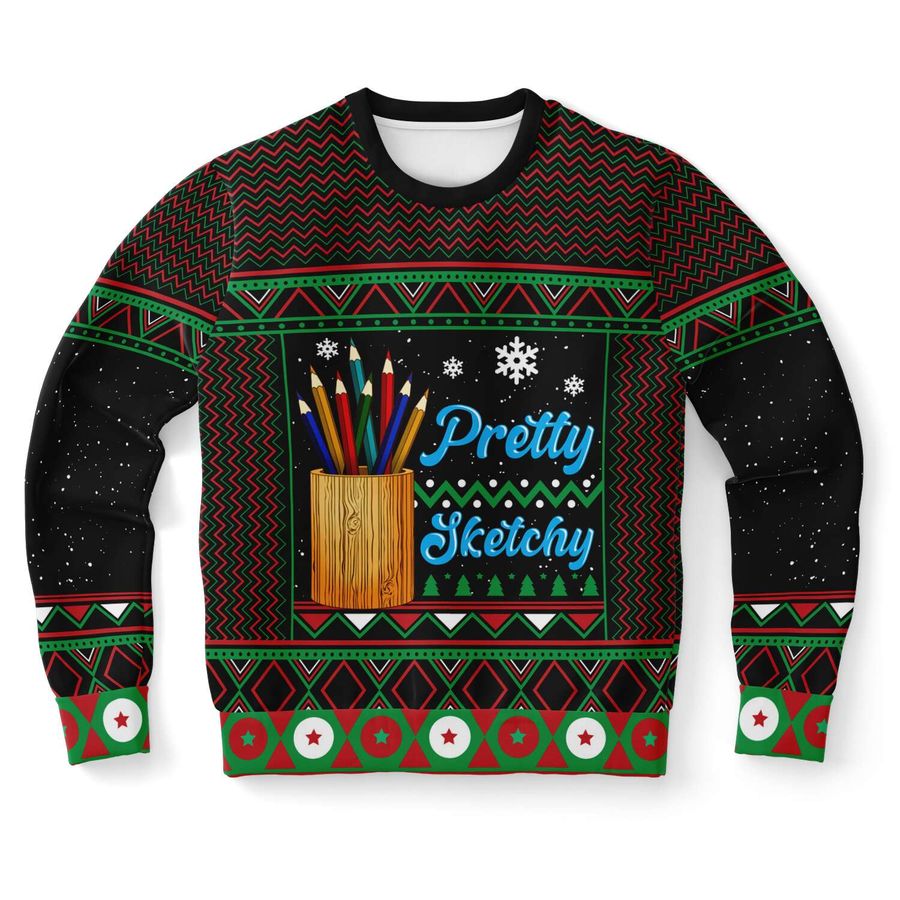 Pretty Sketchy Ugly Christmas Sweater - 824