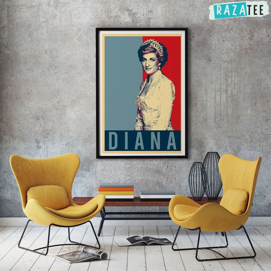 Princess of Wales Diana Art Poster, Princess Diana Poster