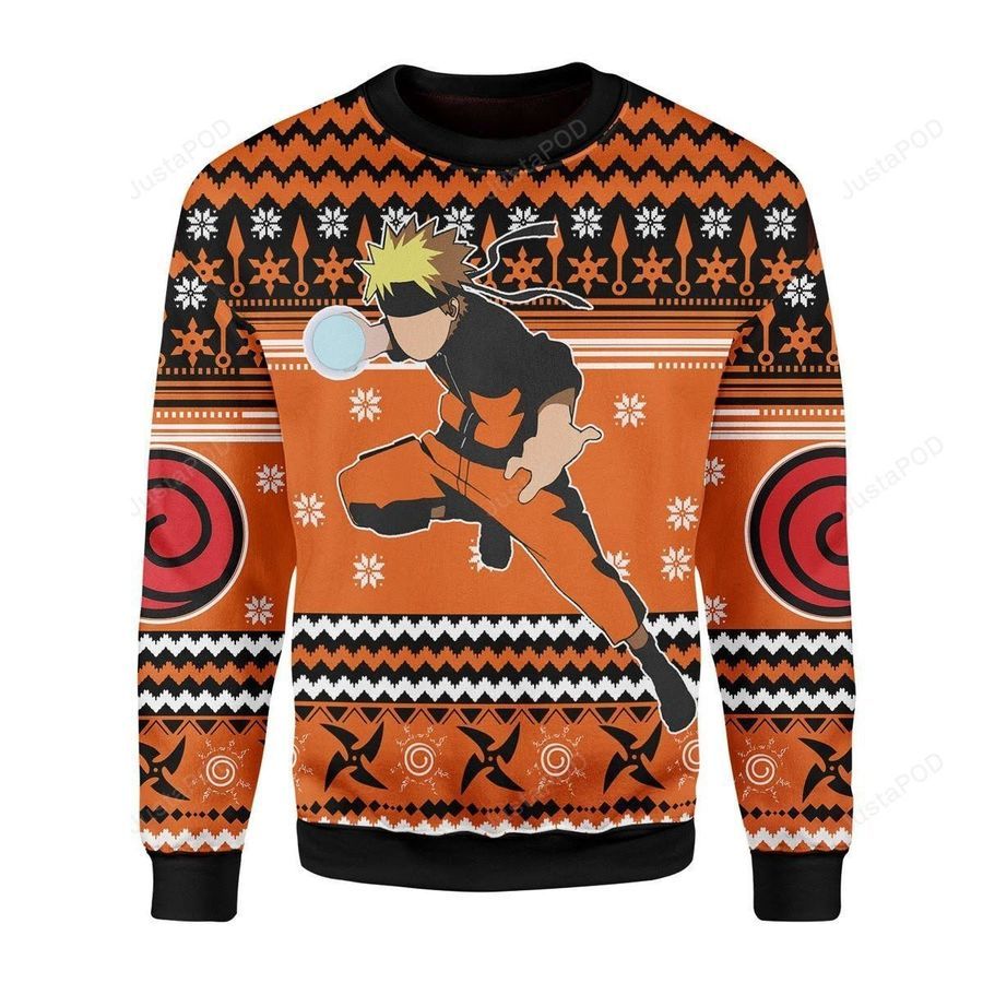 Printkay Unisex Christmas Ninja Ugly Sweater Ugly Sweater Christmas Sweaters