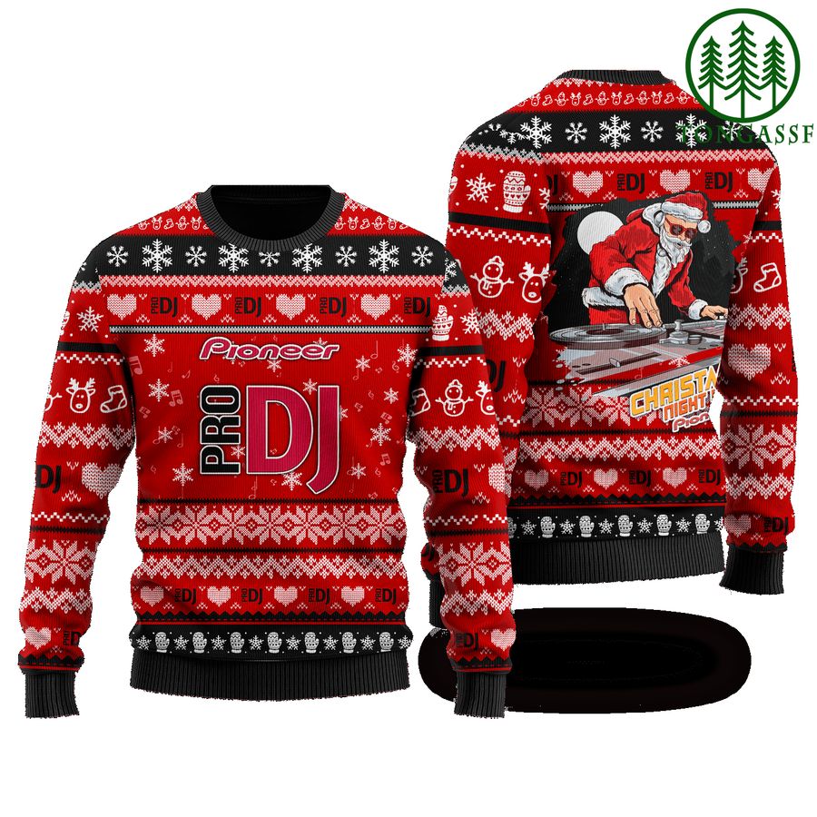 PRO Pioneer DJ Christmas Red Ugly Sweater