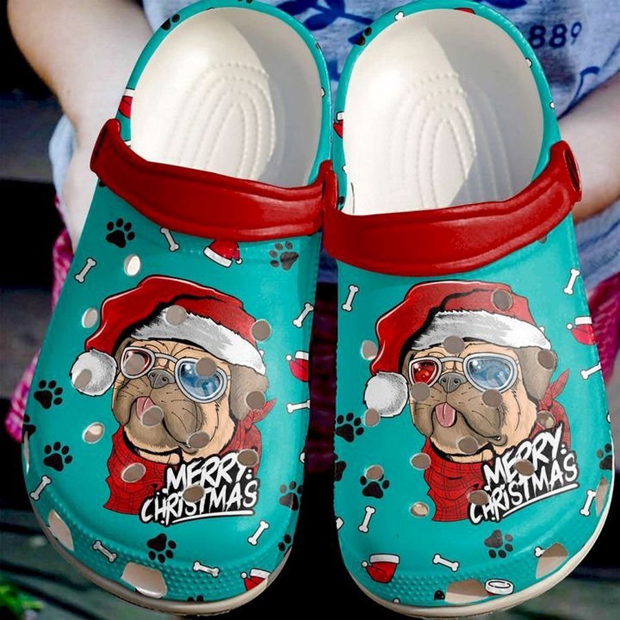 Pug Merry Christmas Crocs Crocband Clog Shoes For Men Women