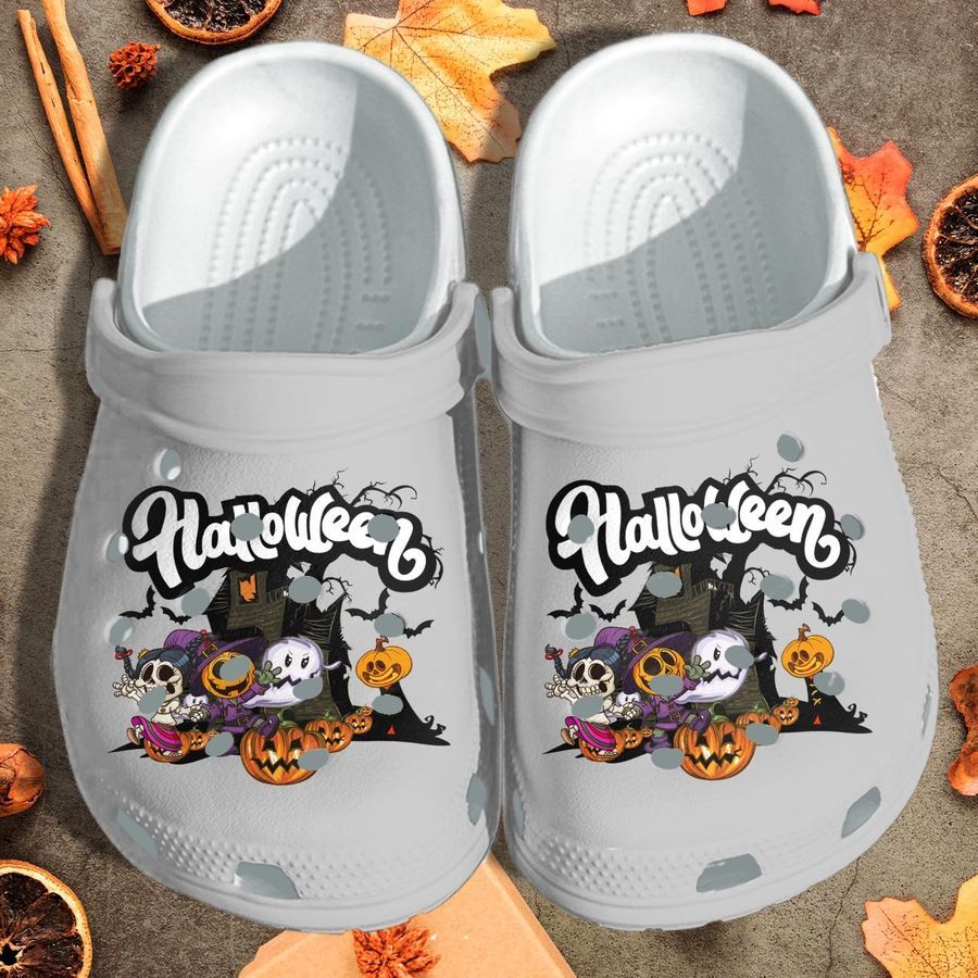 Pumpkin Ghost Skull Friends Halloween Crocs  Shoes Clog - Halloween Pumpkin Crocs Crocband Clog Birthday Gift For Man Boy