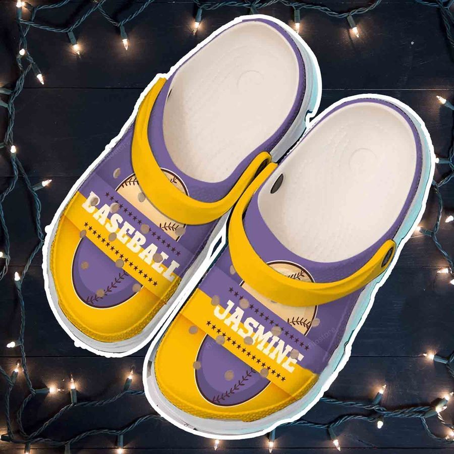 Purple Baseball Ball Shoes Crocs Clogs For Batter Men Women - Baseball-B46