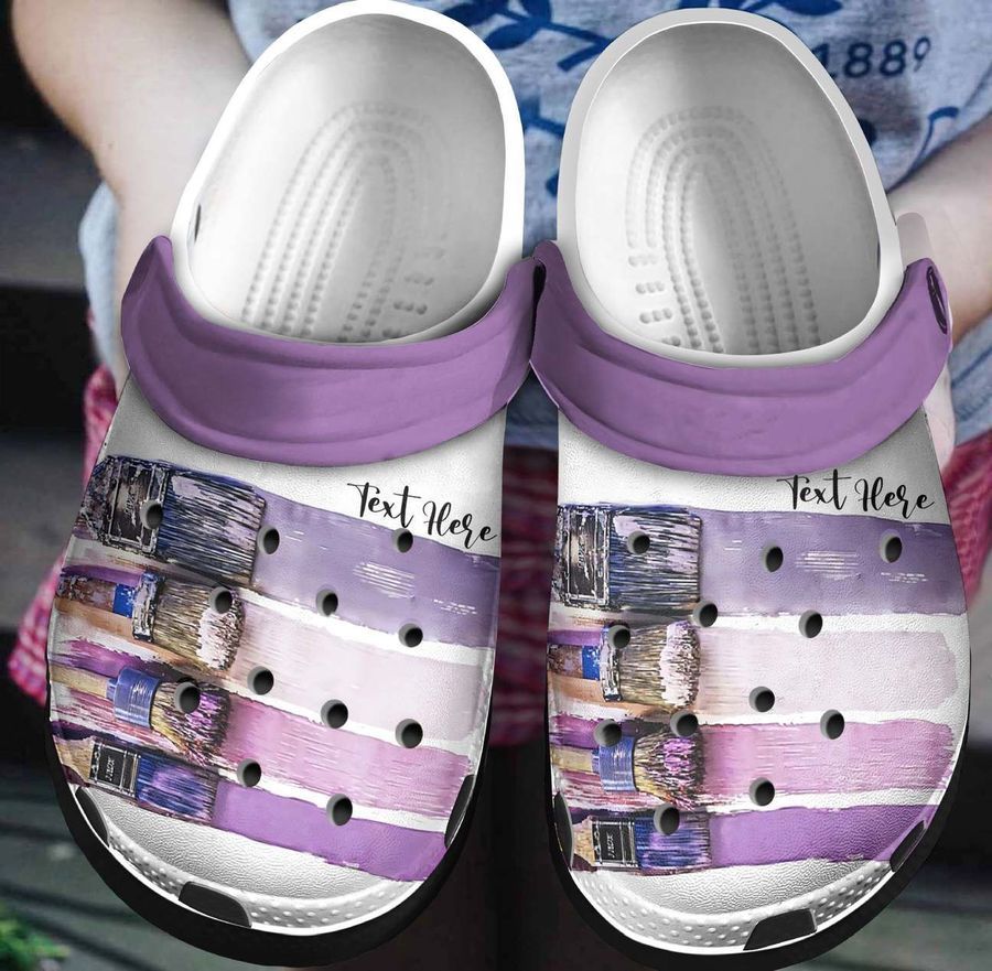 Purple Colors Personalized Clog Custom Crocs Comfortablefashion Style Comfortable For Women Men Kid Print 3D