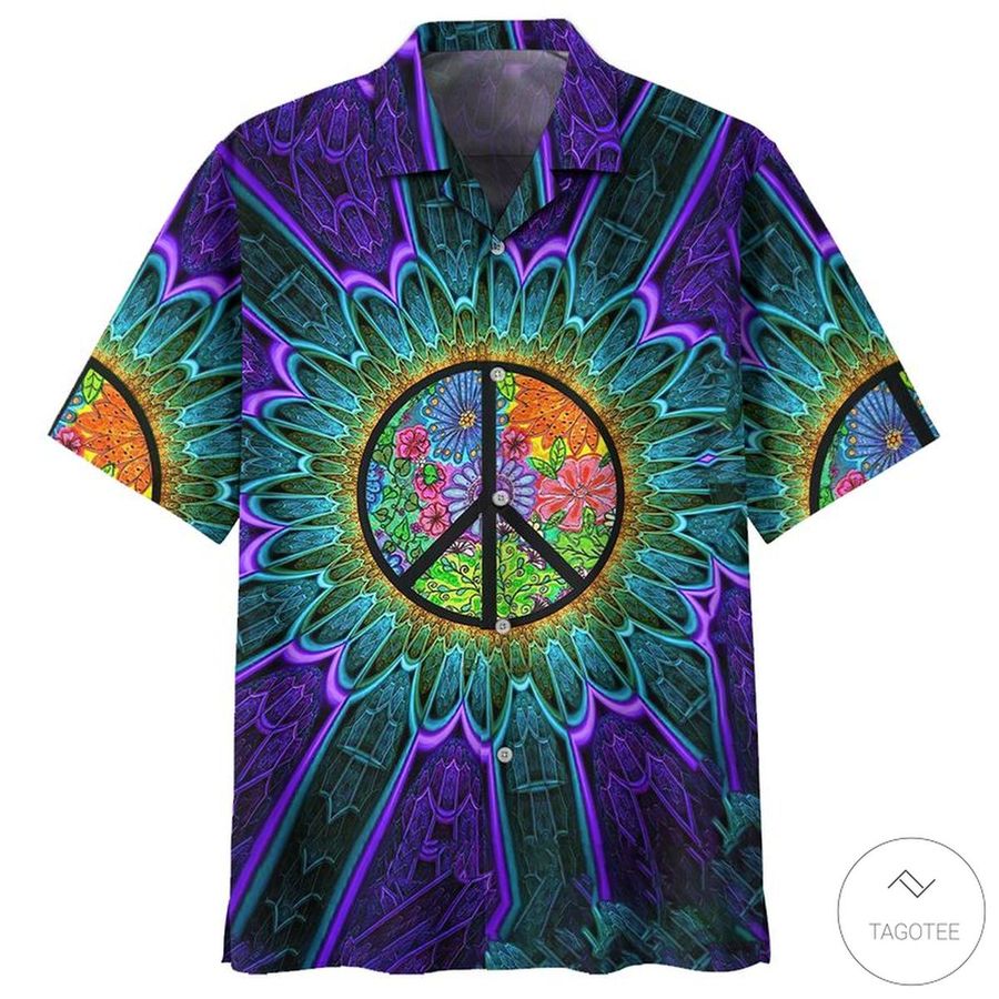 Purple Hippie Hawaiian Shirt