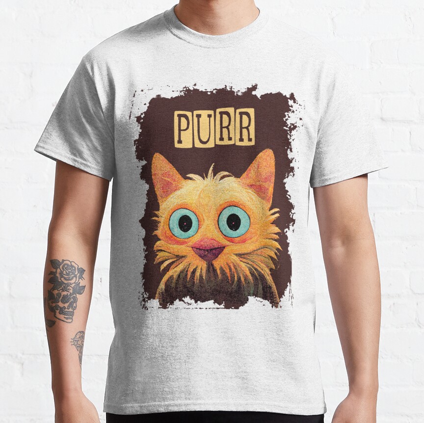 Purr - Cute Ginger Cat Design Classic T-Shirt