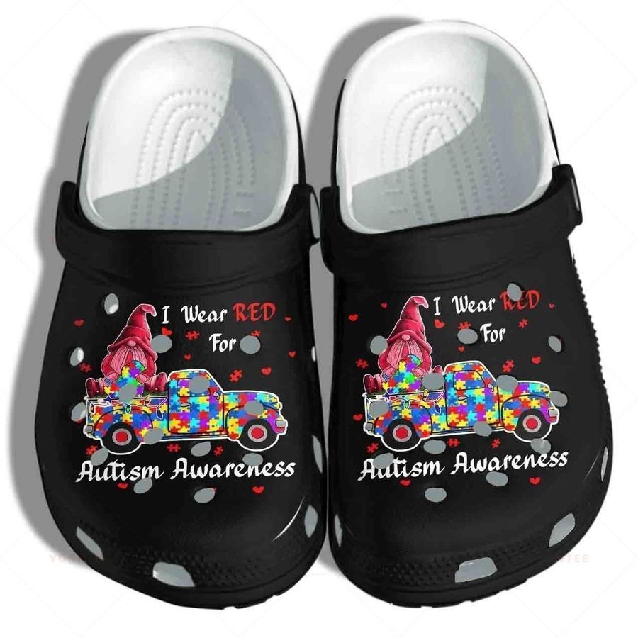 Puzzle Car Gonime Autism Awareness Gnomie Wear Red Gift For Lover Rubber Crocs Crocband Clogs, Comfy Footwear