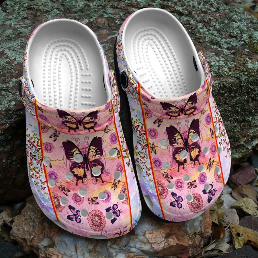 Queen Butterfly Personalized Clog Custom Crocs Comfortablefashion Style Comfortable For Women Men Kid Print 3D