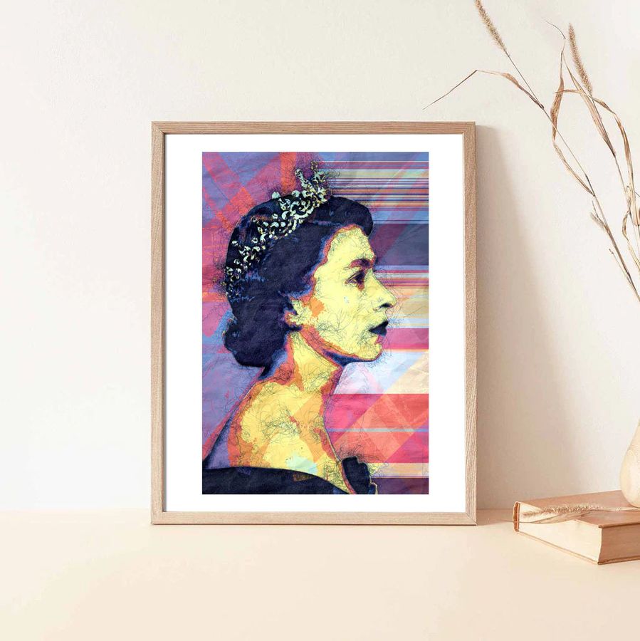 Queen Elizabeth II – Pop Art Modern Poster